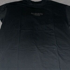 ALLSAINTS “Bones” short sleeve Tshirt.  Washed black. Oversized L
